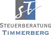 Logo der Steuerberatung Timmerberg mit stilisierten Buchstaben S und T in Blau und Grau.